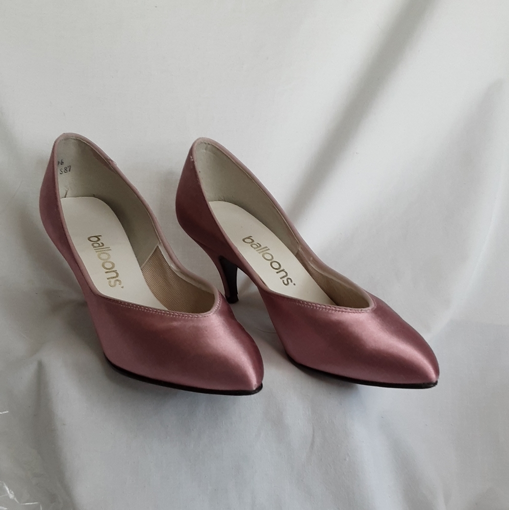 Ballons Pink satin shoes